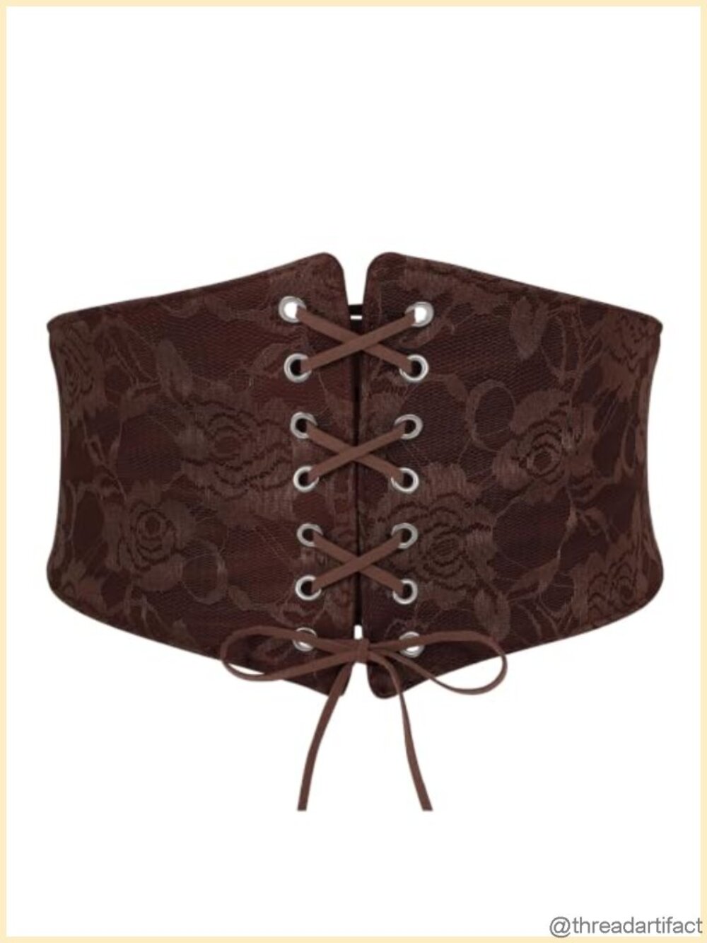Wide Elastic Corset Belt Faux Leather Lace-Up Waist Belt for Dress Cosplay